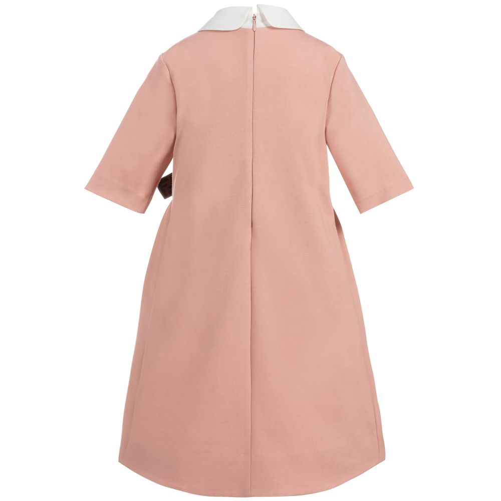 Girls Pink FF Logo Dress