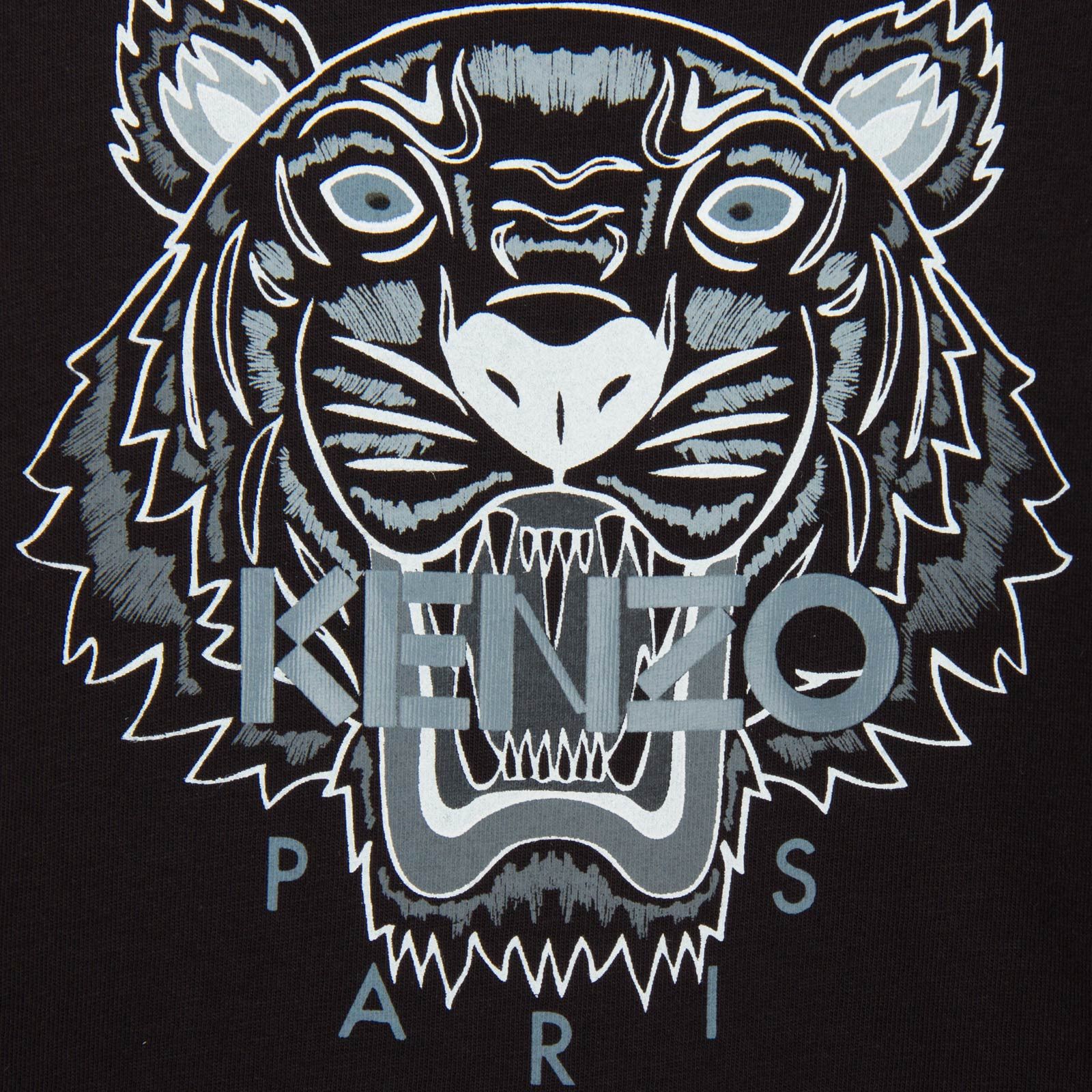 Boys Black Tiger Embroidered Cotton Jersey T-Shirt - CÉMAROSE | Children's Fashion Store - 2