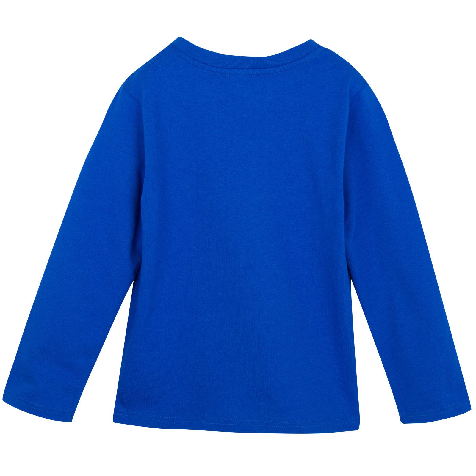 Boys Blue Tiger Embroidered Cotton Jersey T-Shirt - CÉMAROSE | Children's Fashion Store - 2
