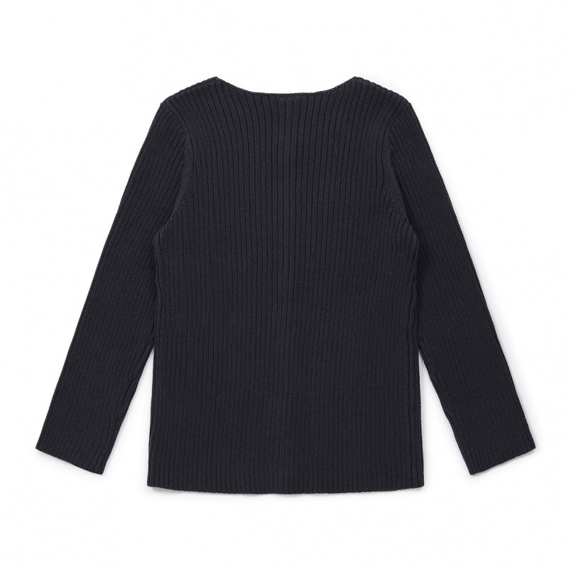 Girls Dark Grey Cotton Cardigan