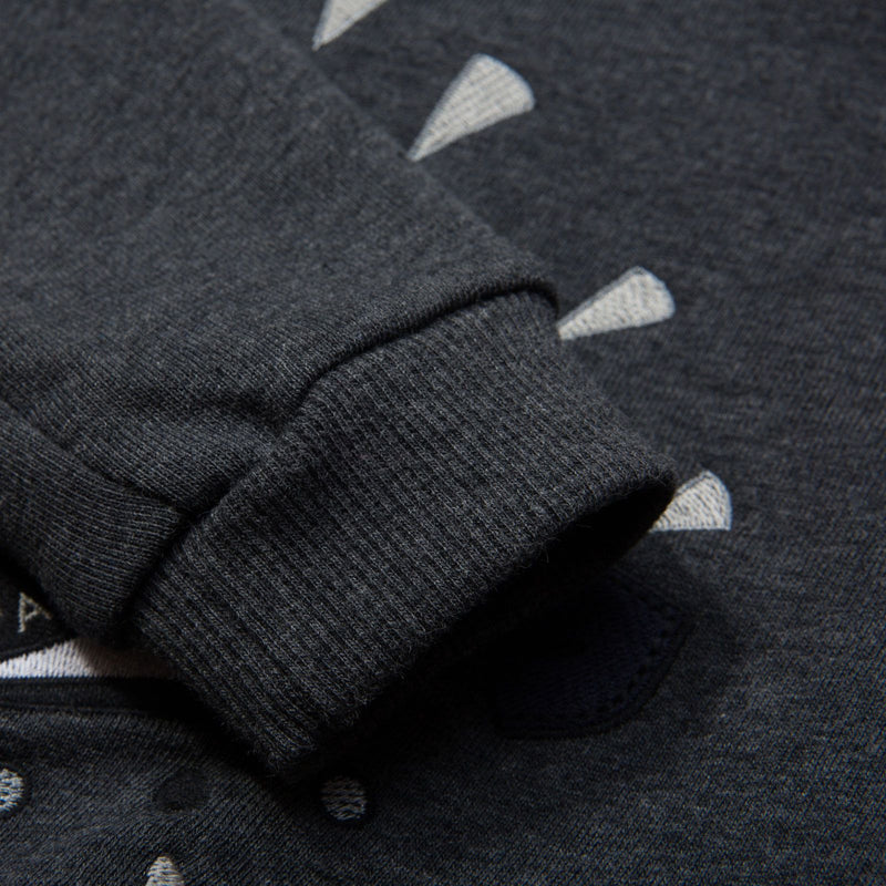 Boys&Girls Dark Grey Eye Embroidered Sweatshirt With Blue Lining - CÉMAROSE | Children's Fashion Store - 3