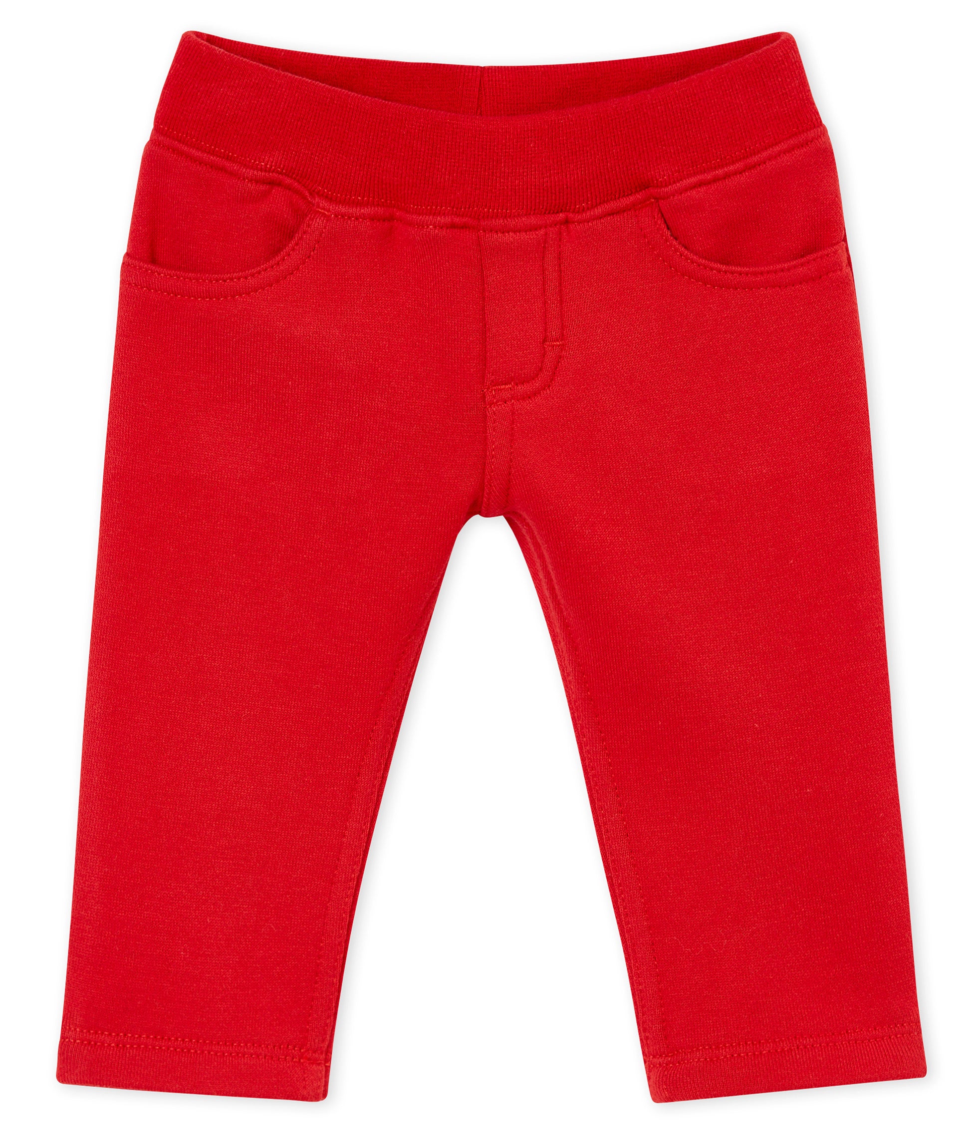 Baby Boys Red Cotton Trousers