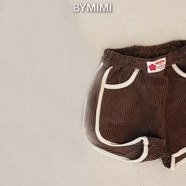 Girls Brown Corduroy Shorts