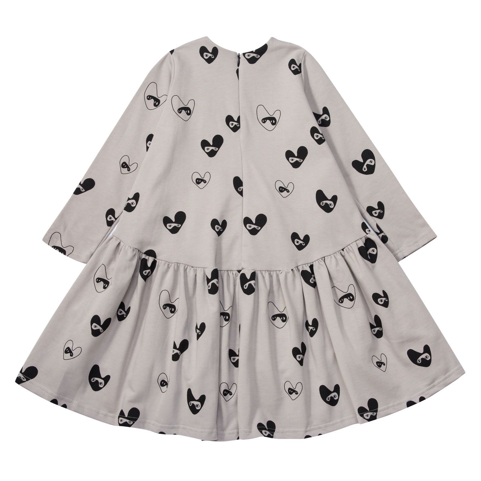 Girls Beige Oversized Dress With Bandit Lovehearts - CÉMAROSE | Children's Fashion Store - 2