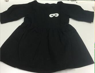 Girls Black Love Dress With White Mask - CÉMAROSE | Children's Fashion Store