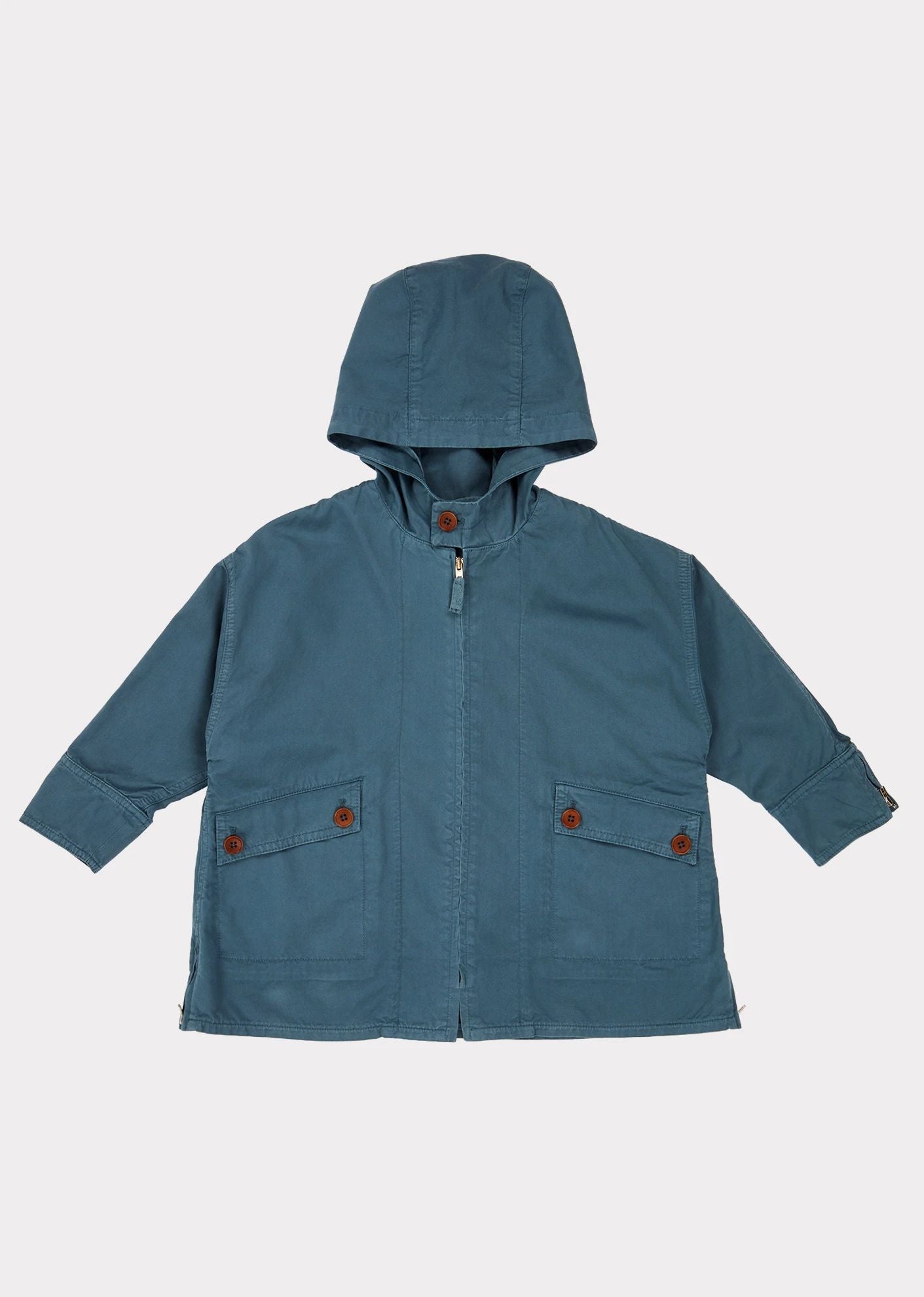 Boys & Girls Blue Hooded Coat