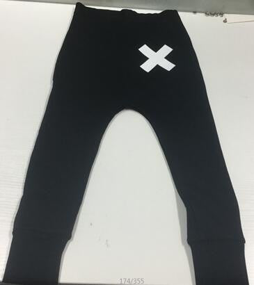 Boys&Girls Black Slim Pants With White X Logo - CÉMAROSE | Children's Fashion Store