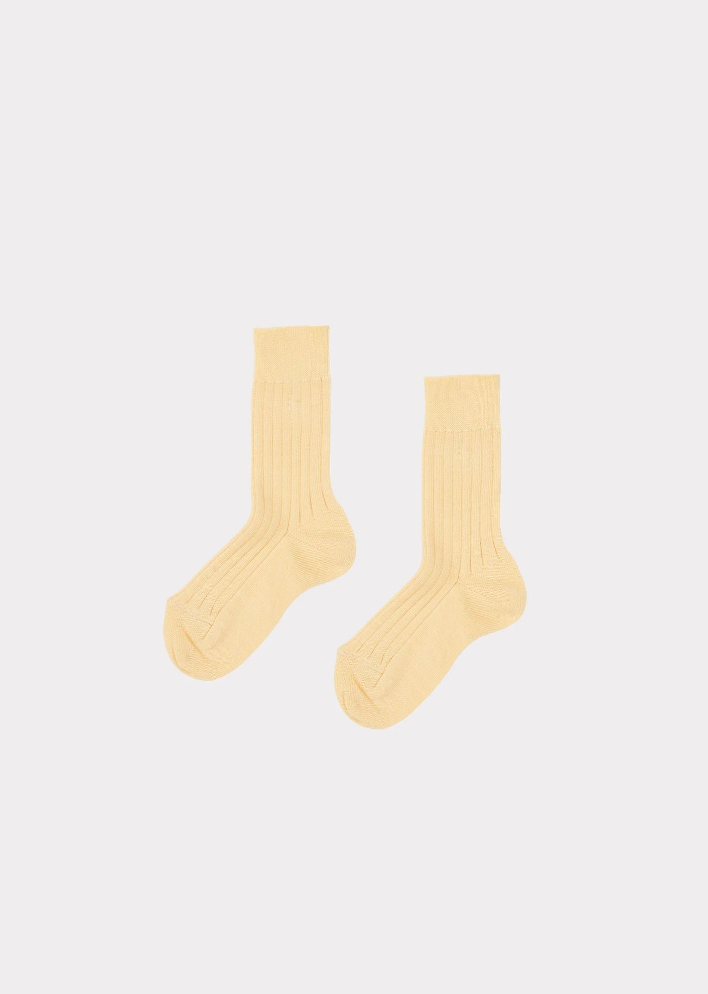 Boys & Girls Yellow Cotton Socks