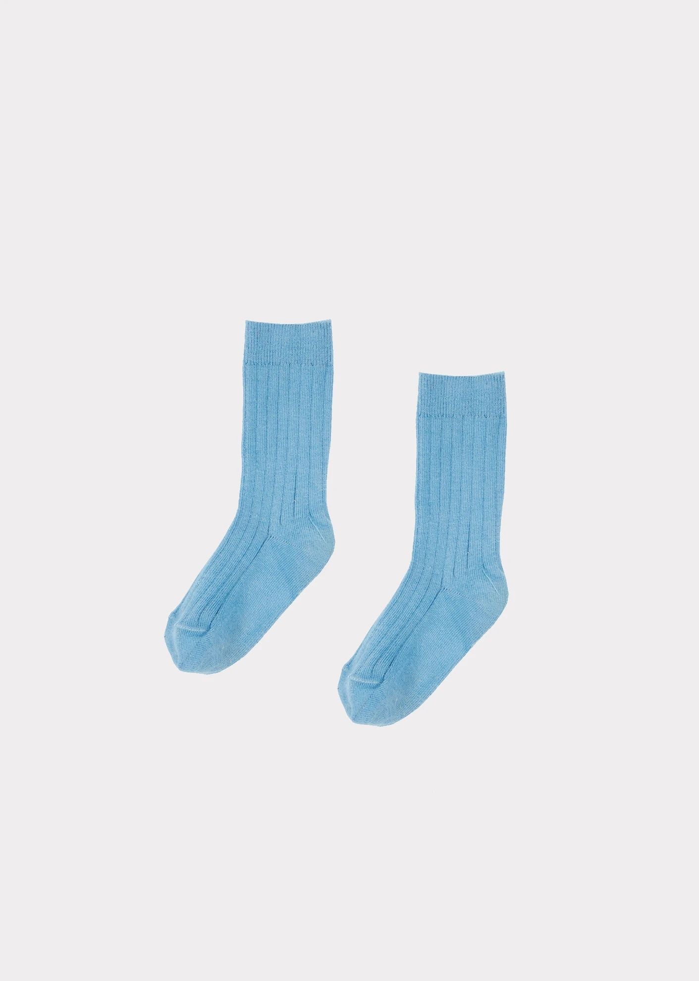 Girls Blue Cotton Socks