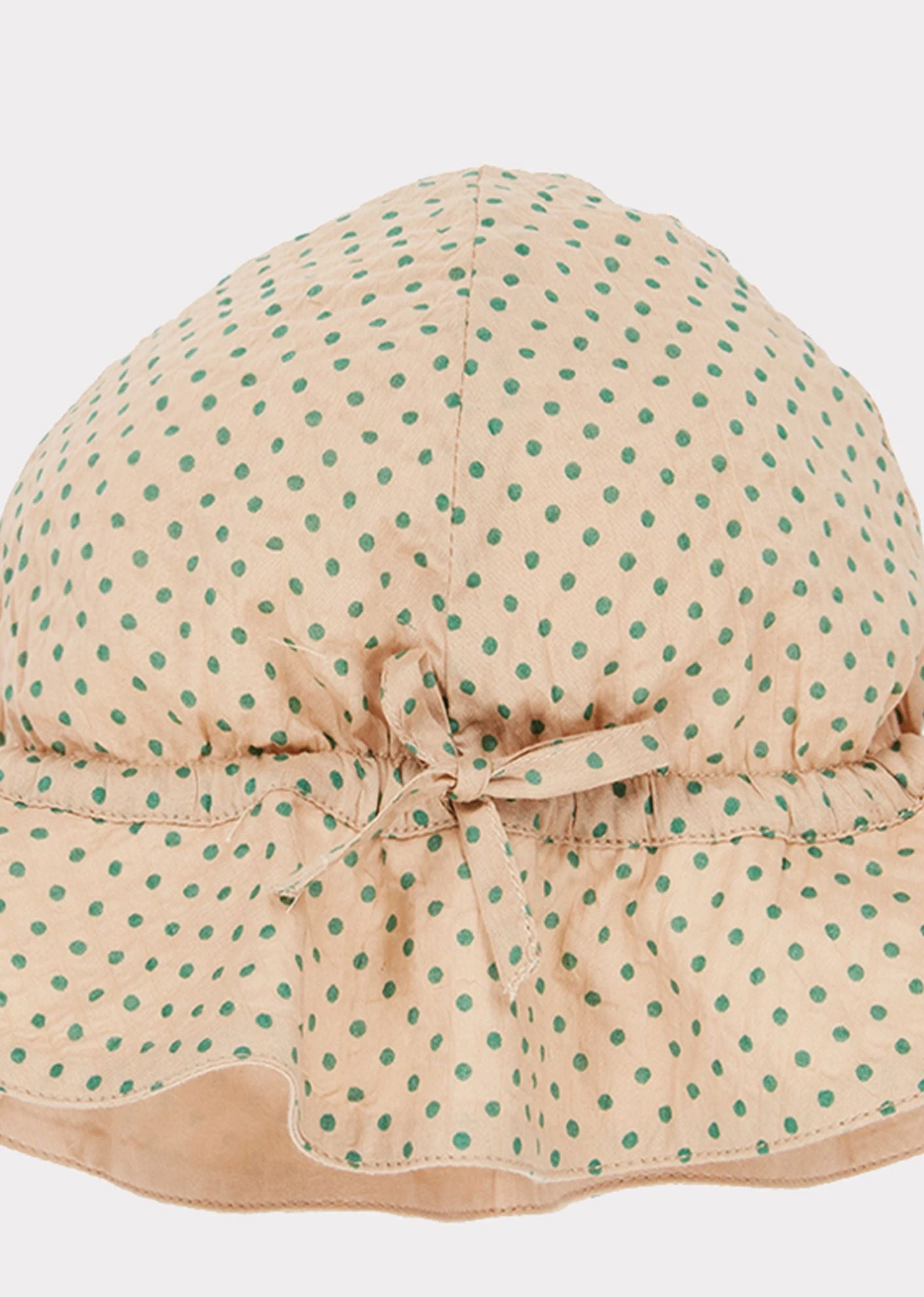 Baby Girls Green Dots Sun Hat