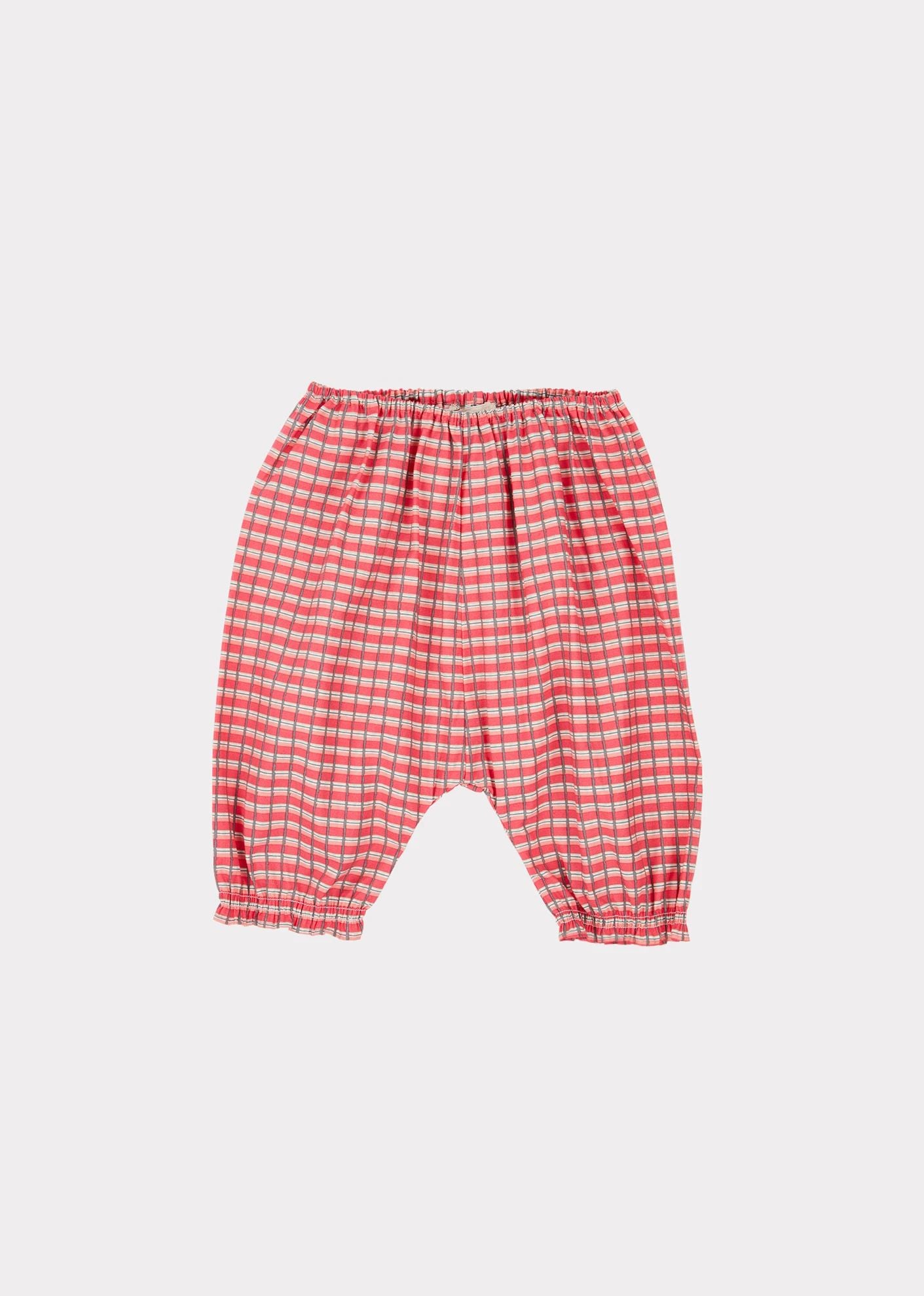 Baby Girls Red Check Cotton Set