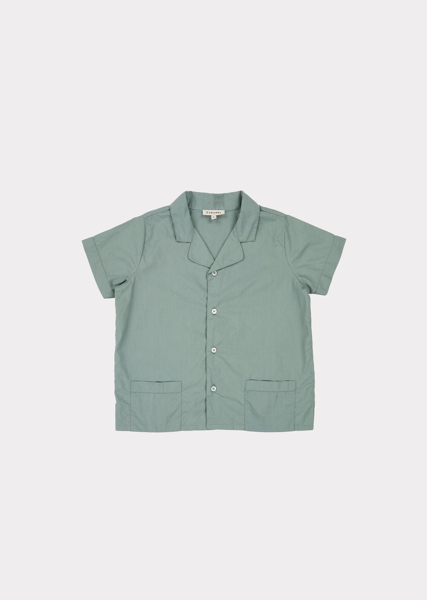 Boys Green Cotton Shirt