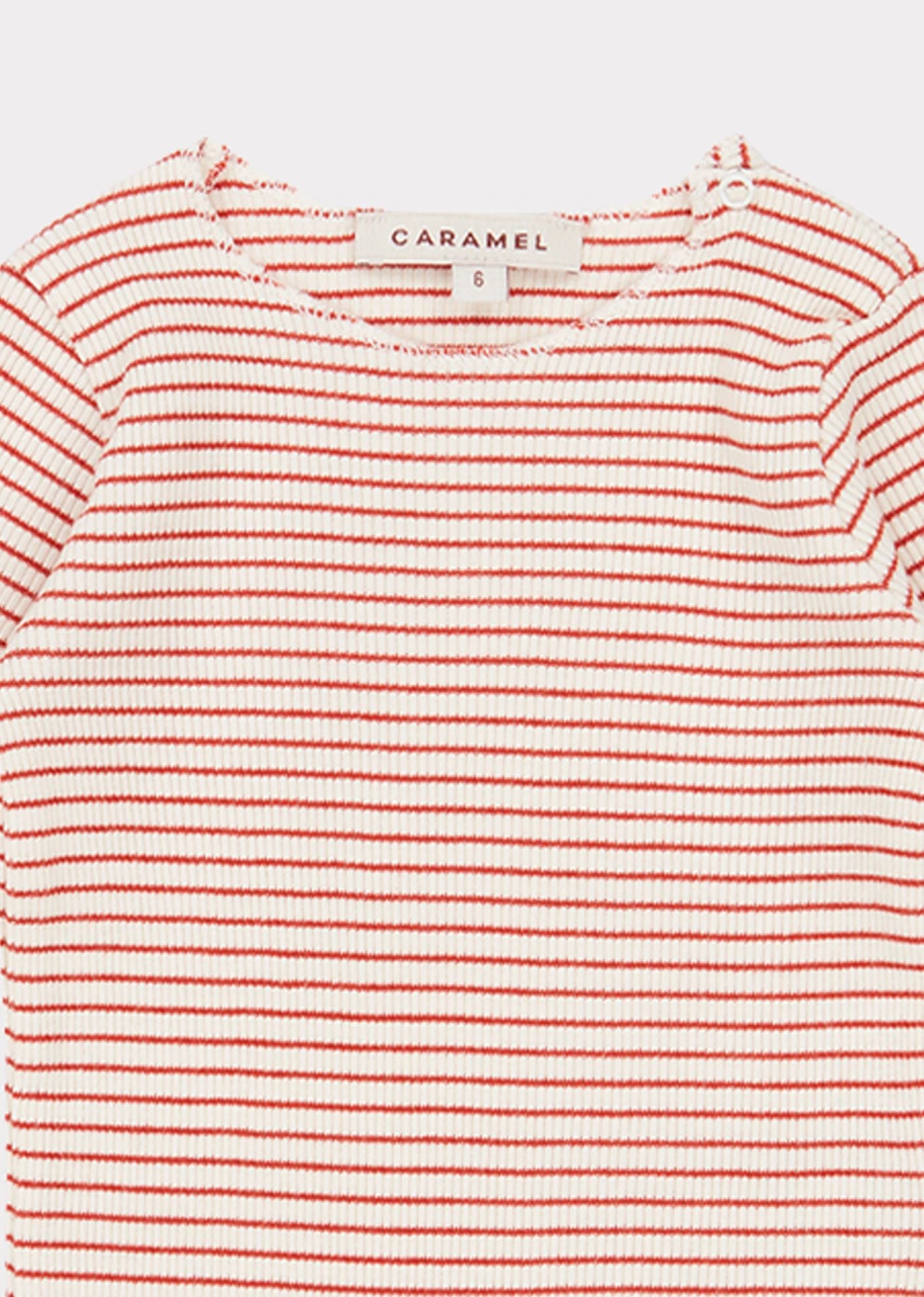 Baby Girls Red Stripe Cotton Babysuit