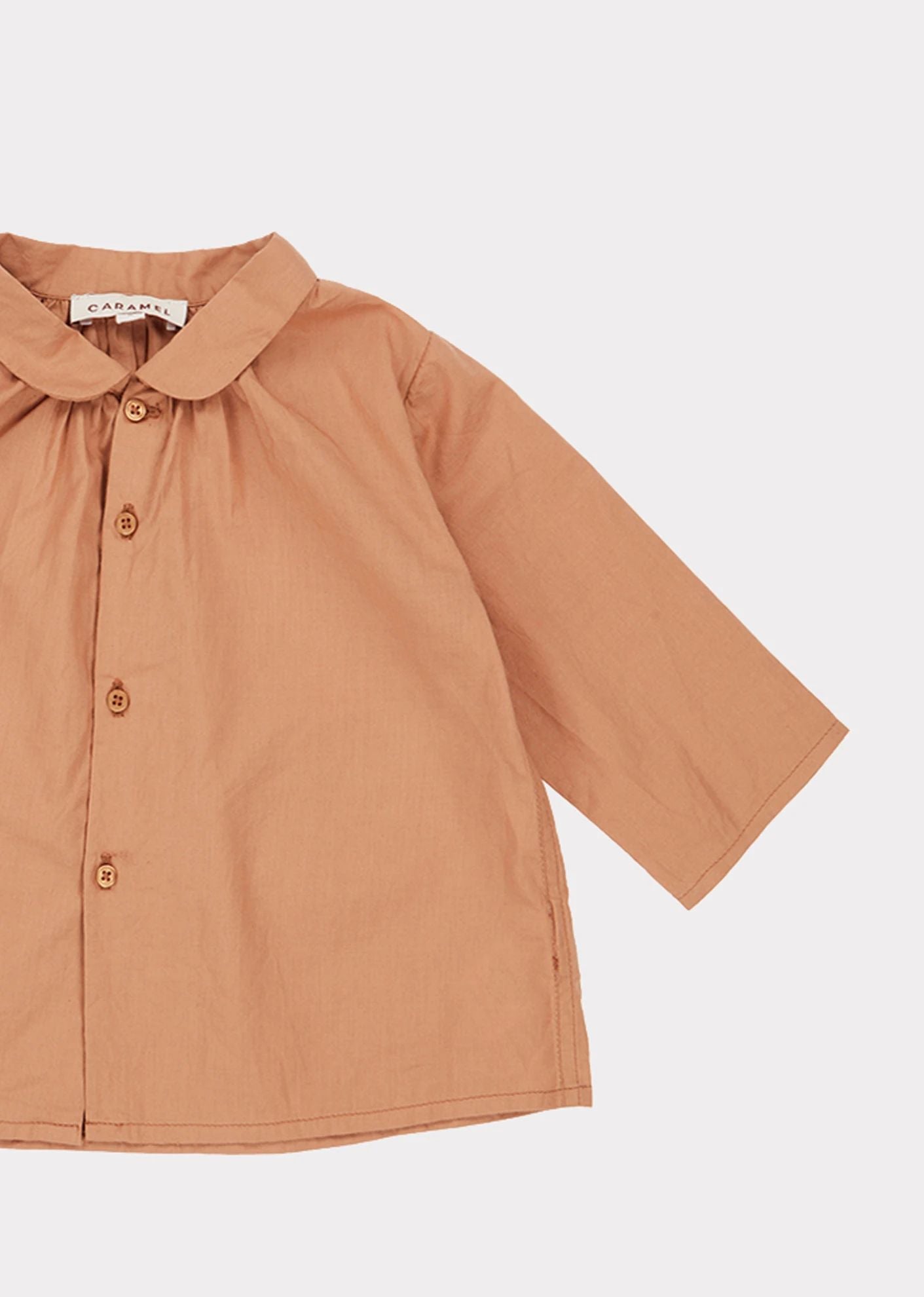 Baby Girls Caramel Cotton Shirt