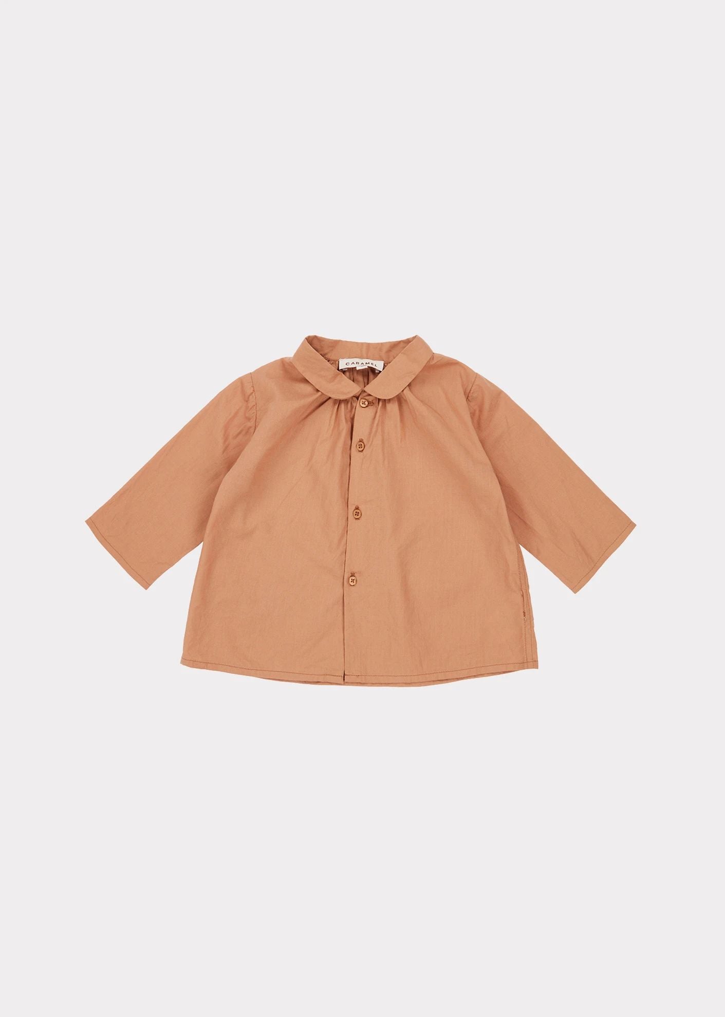 Baby Girls Caramel Cotton Shirt