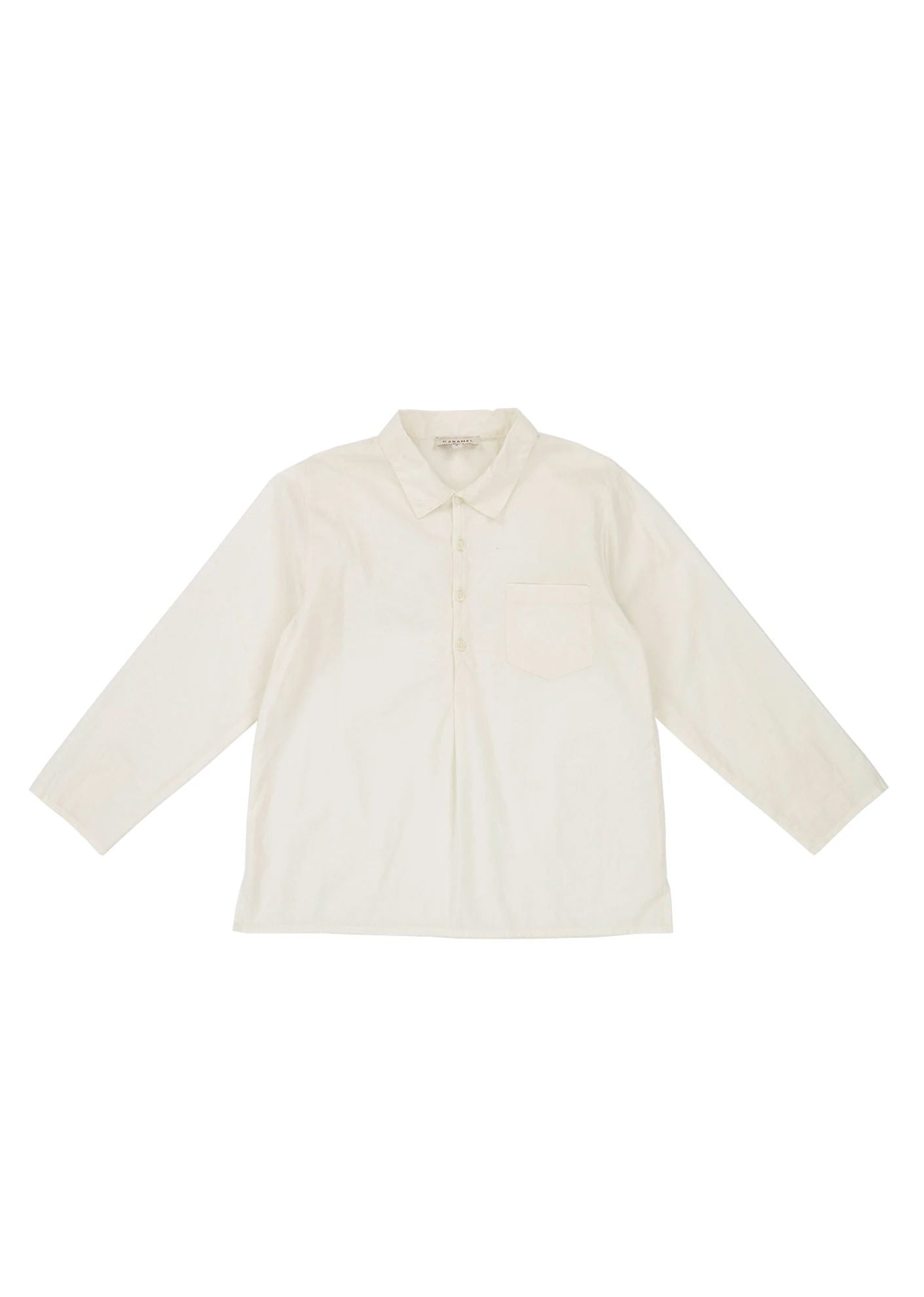 Boys & Girls White Cotton Shirt