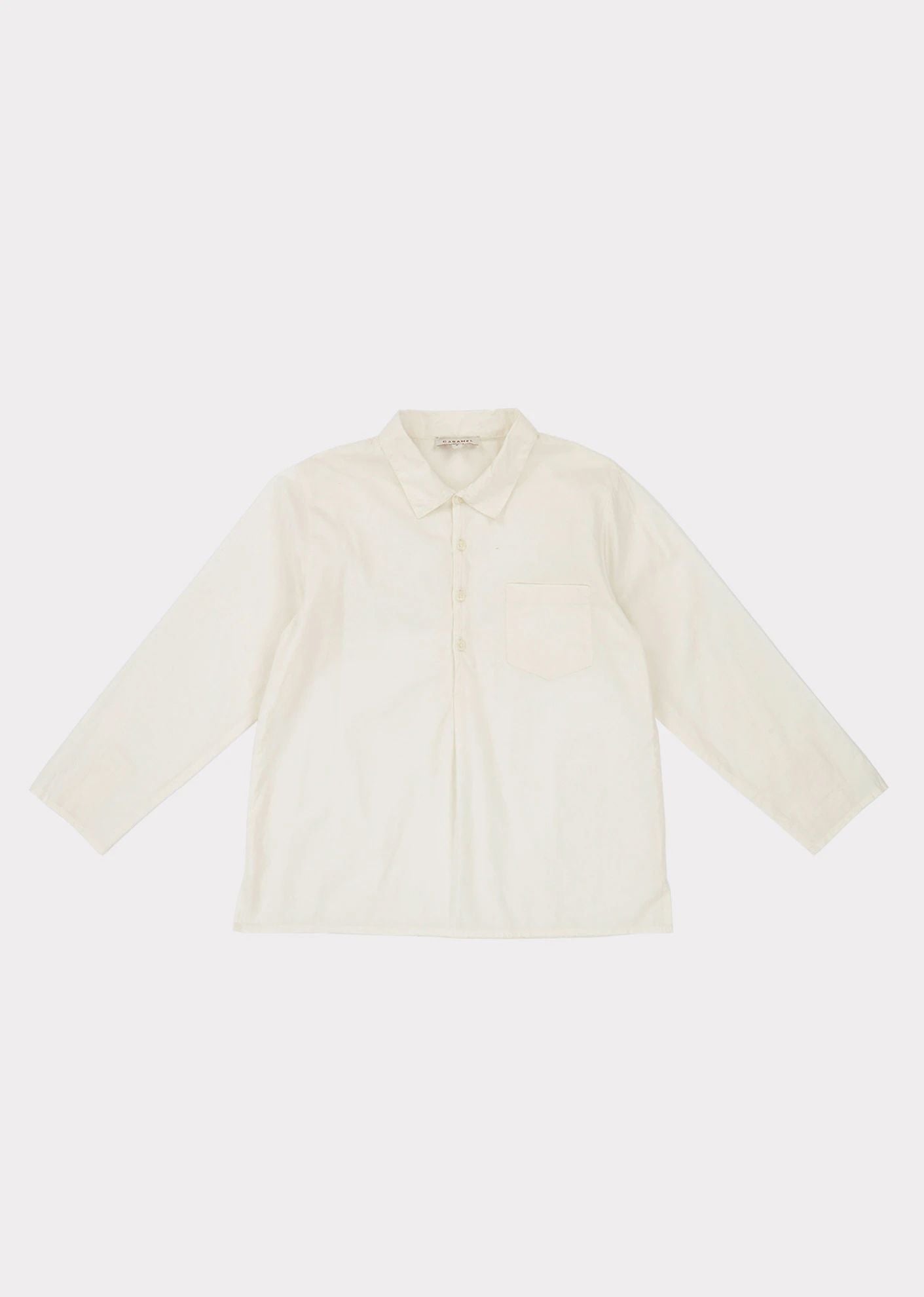 Boys & Girls White Cotton Shirt