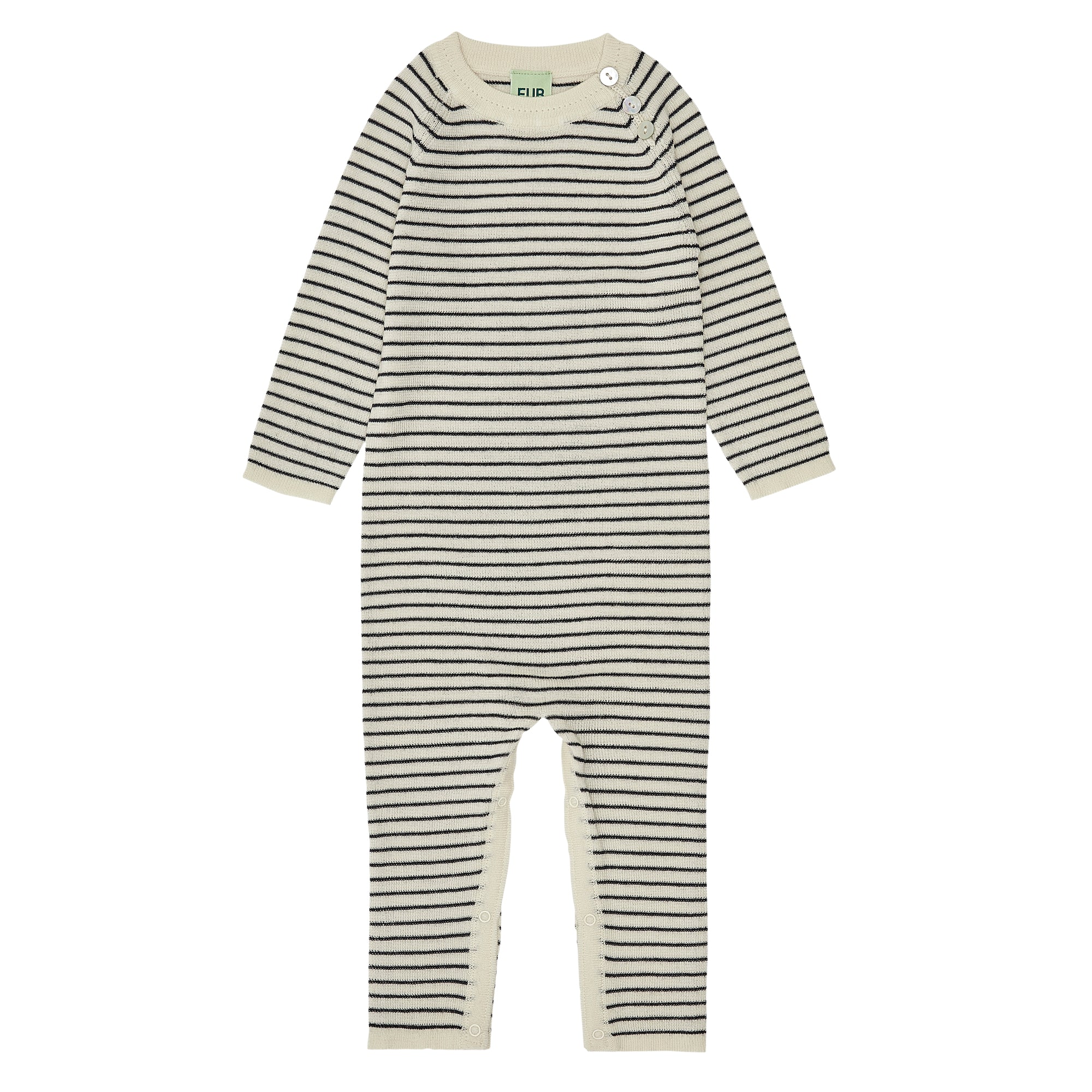 Baby Boys & Girls Navy Stripes Wool Babysuit