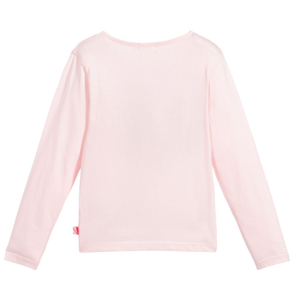 Girls Pink Sequin Cotton Top
