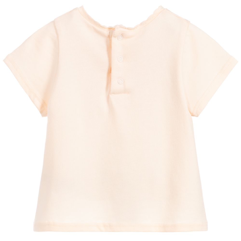 Baby Girls Pink Logo Cotton T-shirt