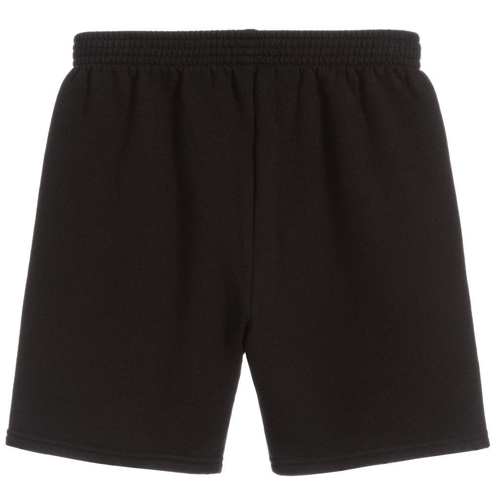 Boys & Girls Black Logo Cotton Shorts