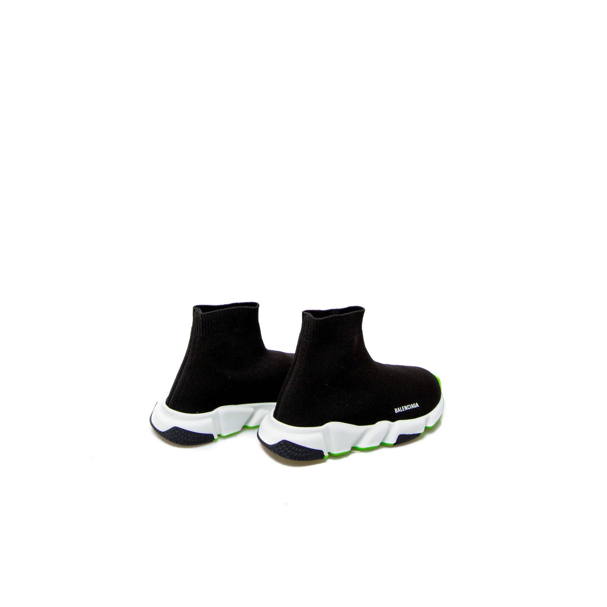 Girls Black & Green Speed Logo Shoes