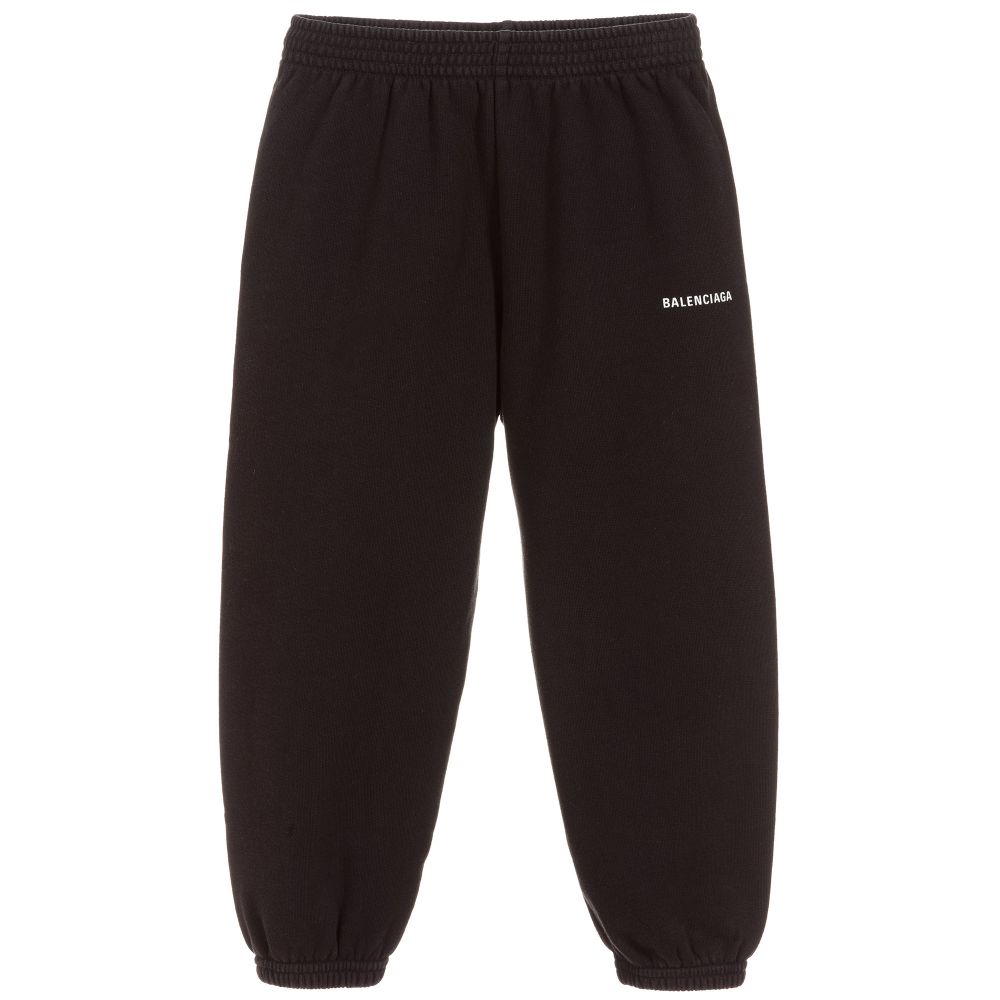 Boys & Girls Black Cotton Trousers