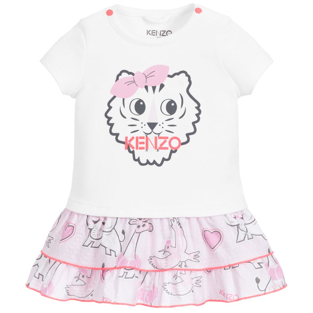 Baby Girls White Cotton Dress