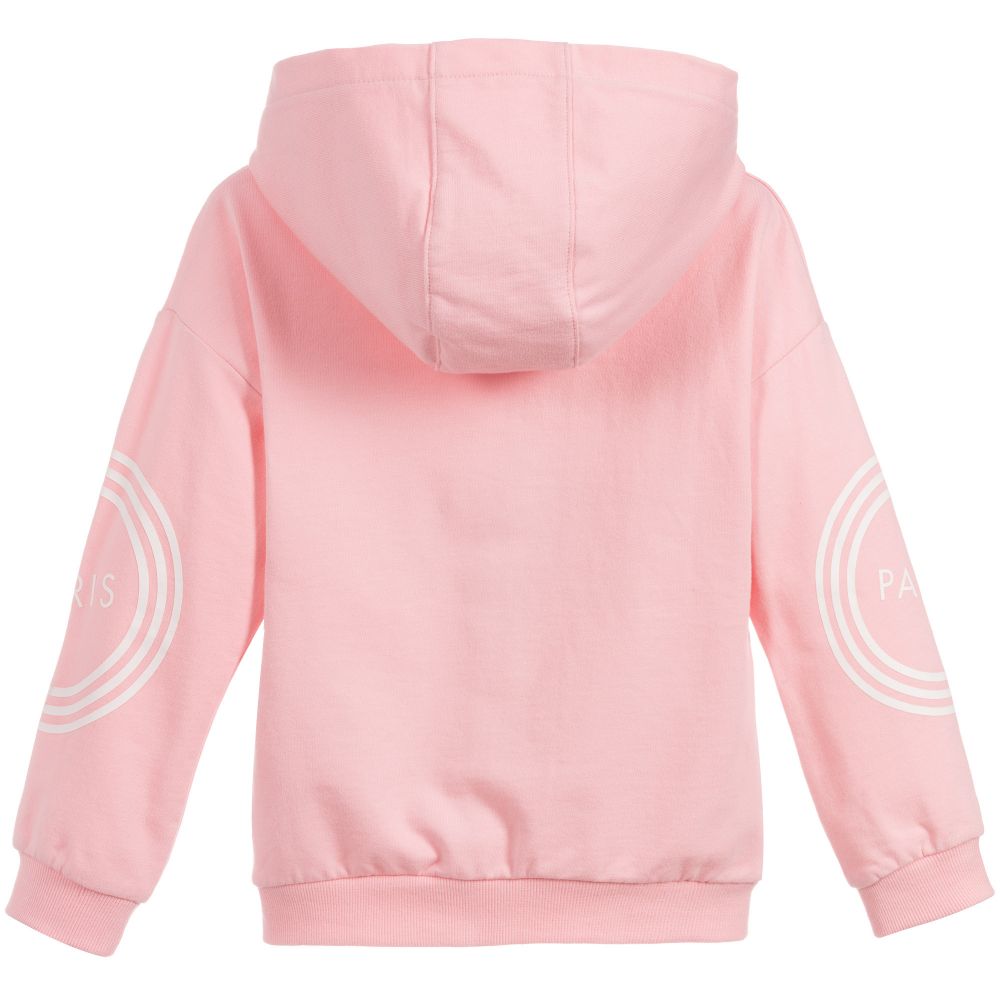 Girls Pink Logo Cotton Cardigan