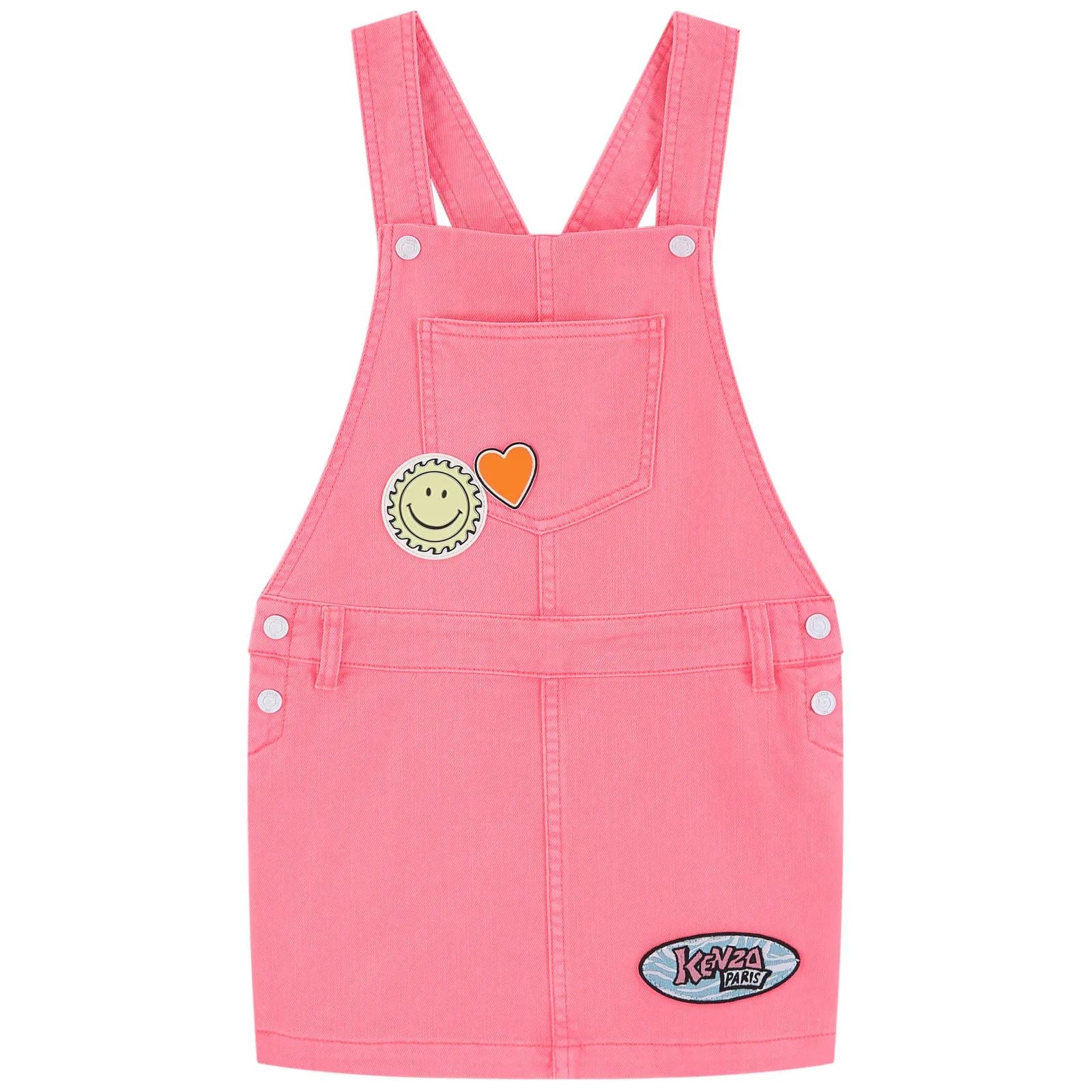Girls Pink Cotton Dress & T-Shirt Set