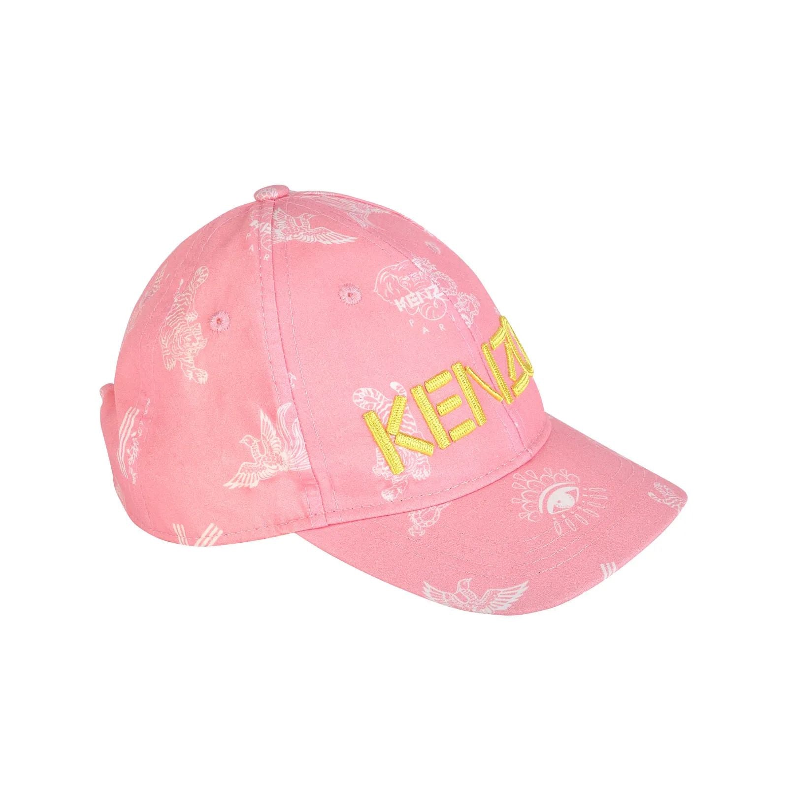 Girls Pink Logo Cotton Cap
