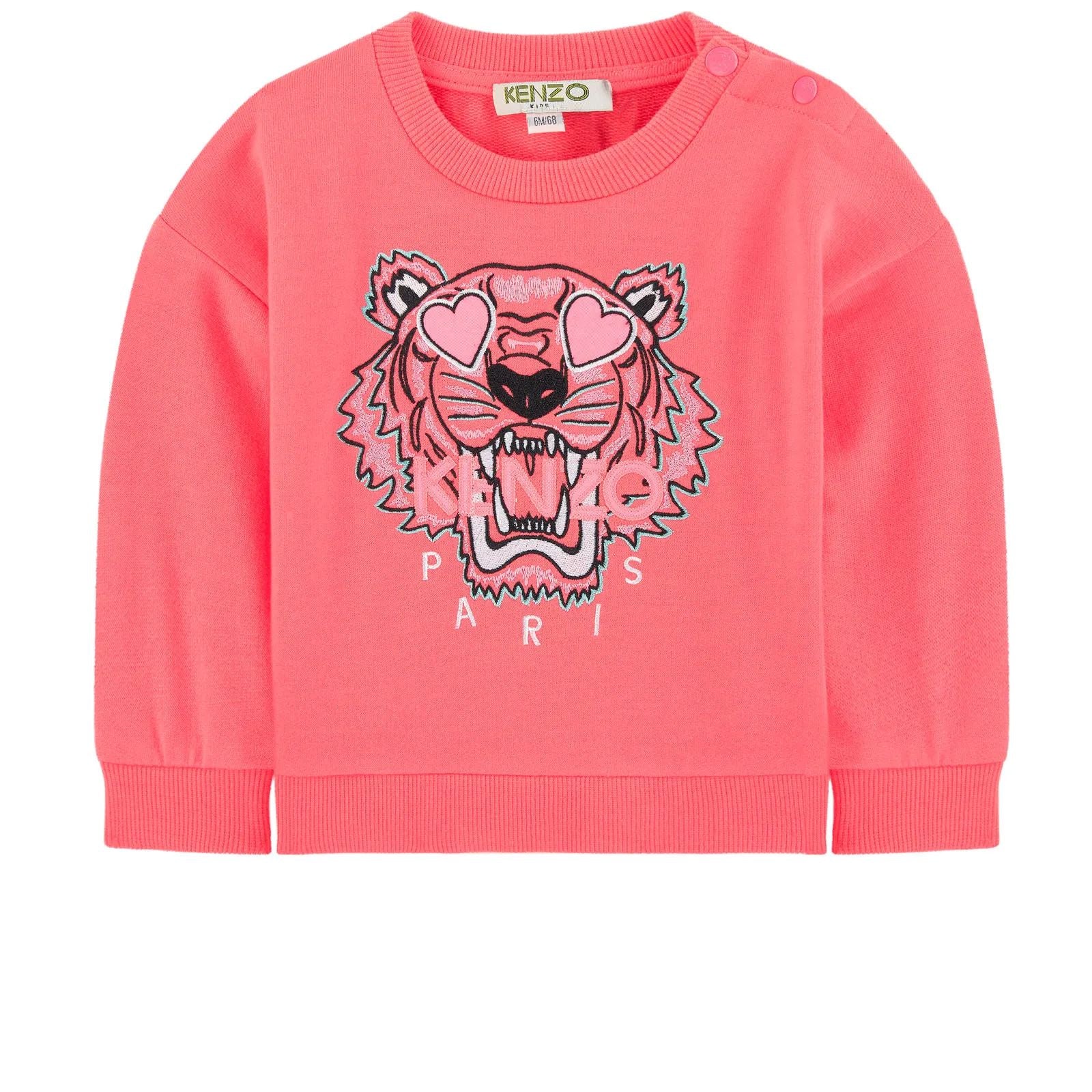 Girls Pink Tiger Sweatshirt