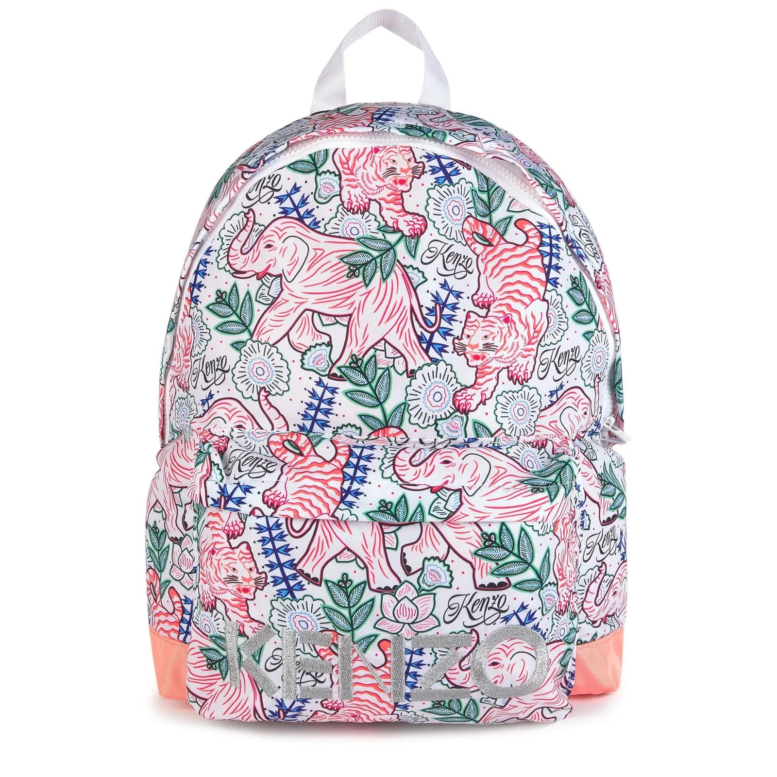 Girls White Pattern Backpack