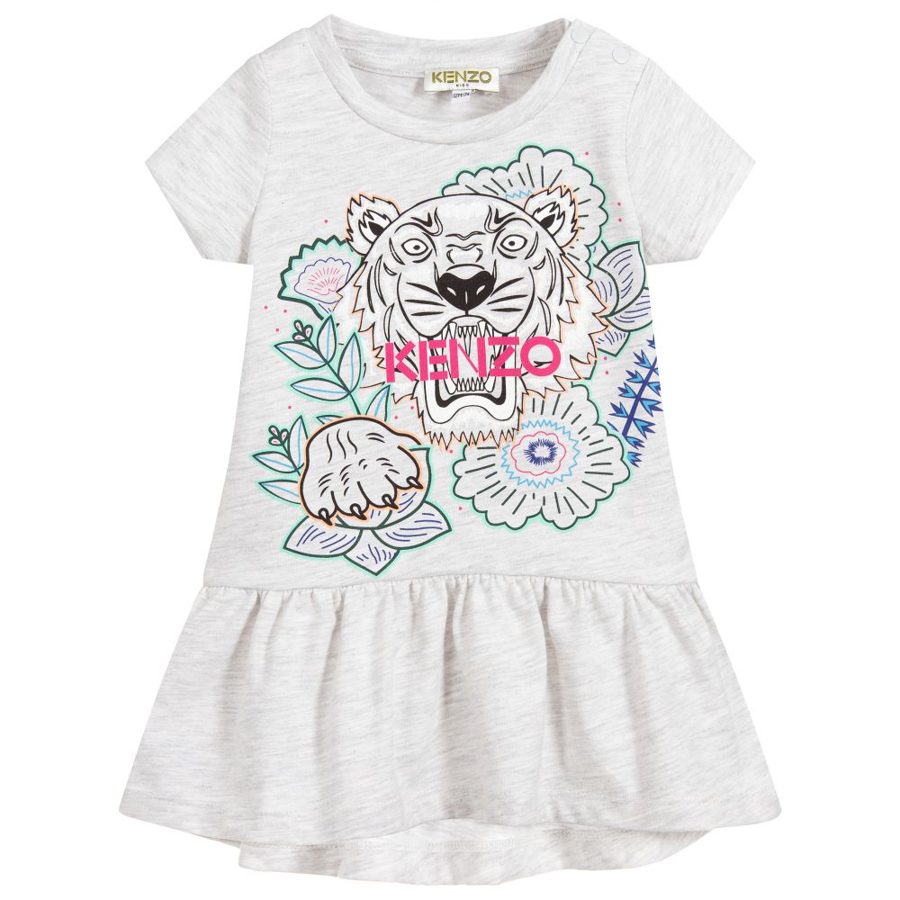 Baby Girls Grey Tiger Dress