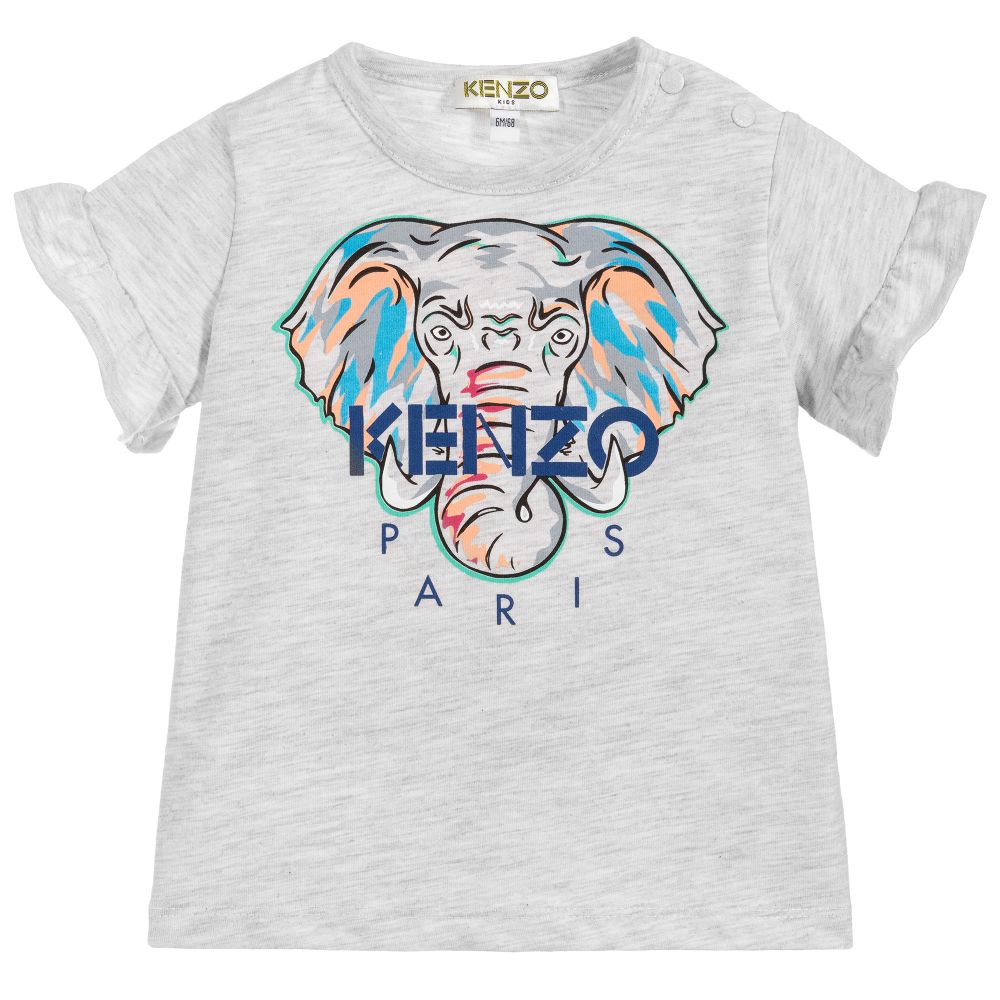 Baby Girls Grey Logo T-shirt