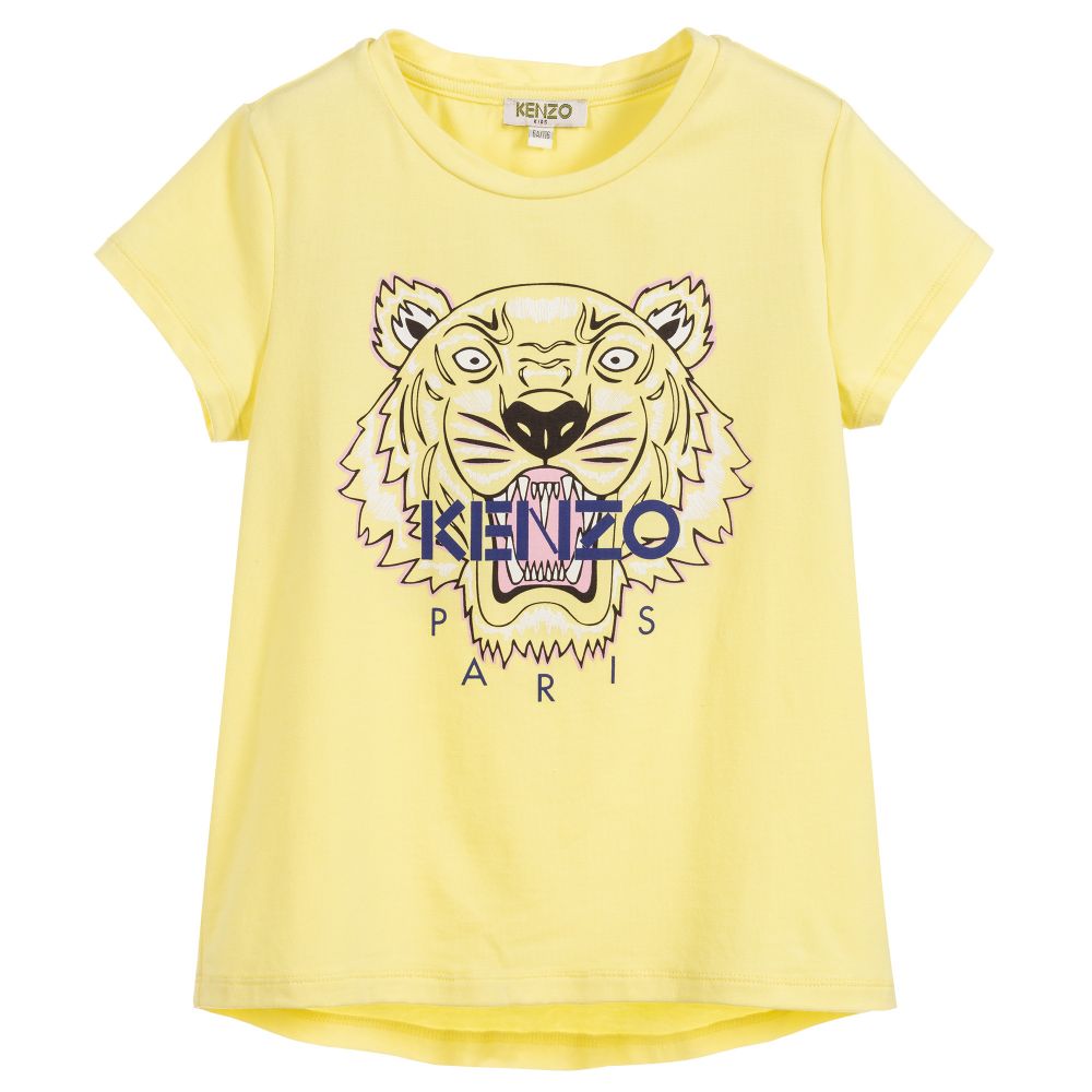 Girls Yellow Tiger T-shirt