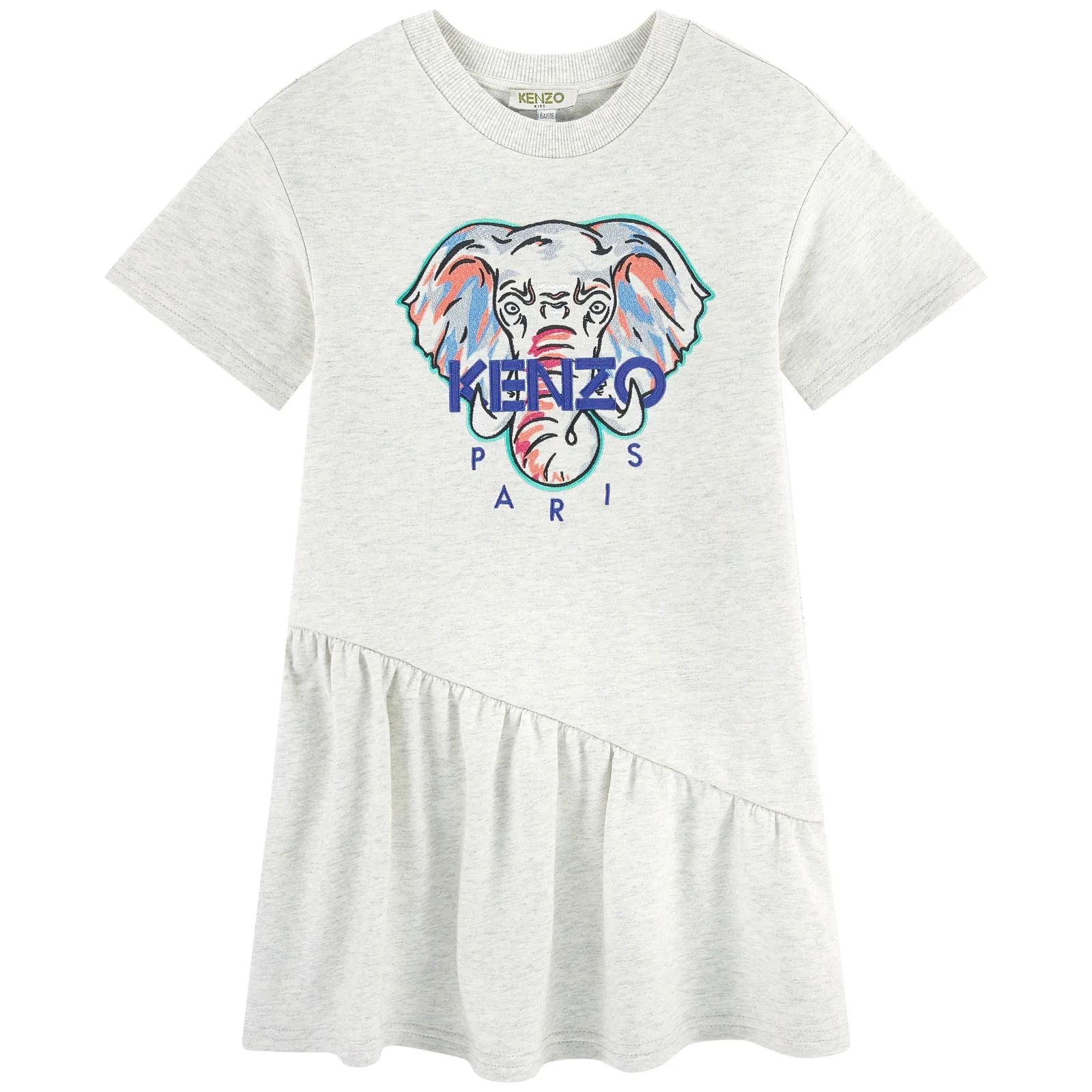 Girls Grey Cotton Dress