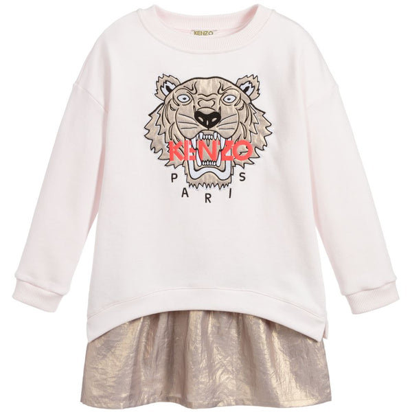 Girls Pink & Gold 2 Piece Dress Set