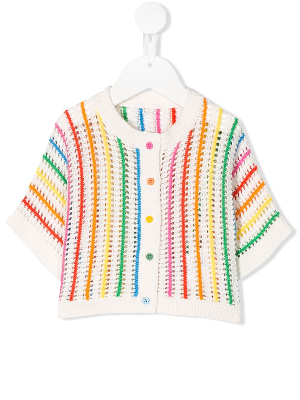 Baby Girls Rainbow Stripe Cotton Cardigan