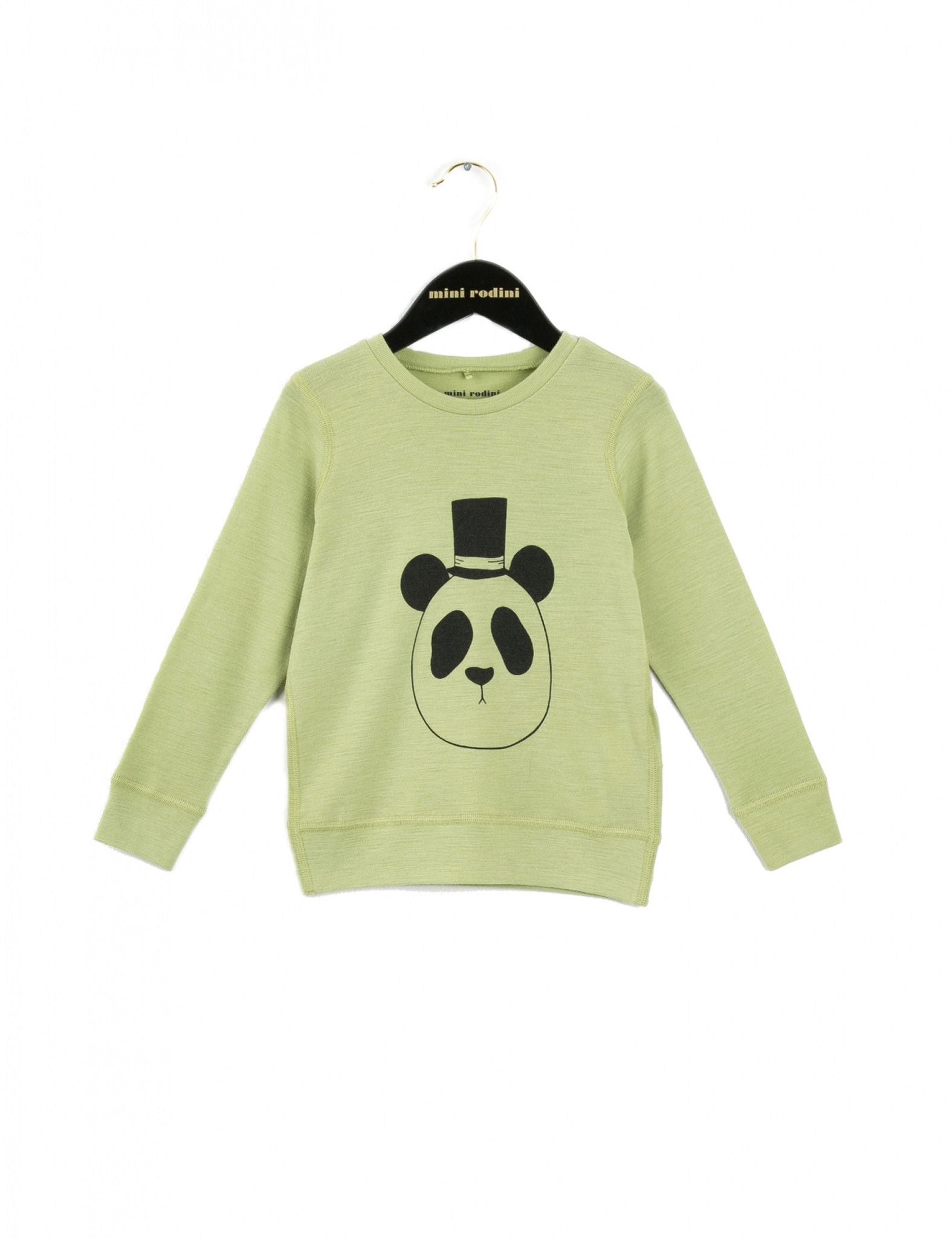 Panda Green Wool Base Layer Shirt - CÉMAROSE | Children's Fashion Store - 1