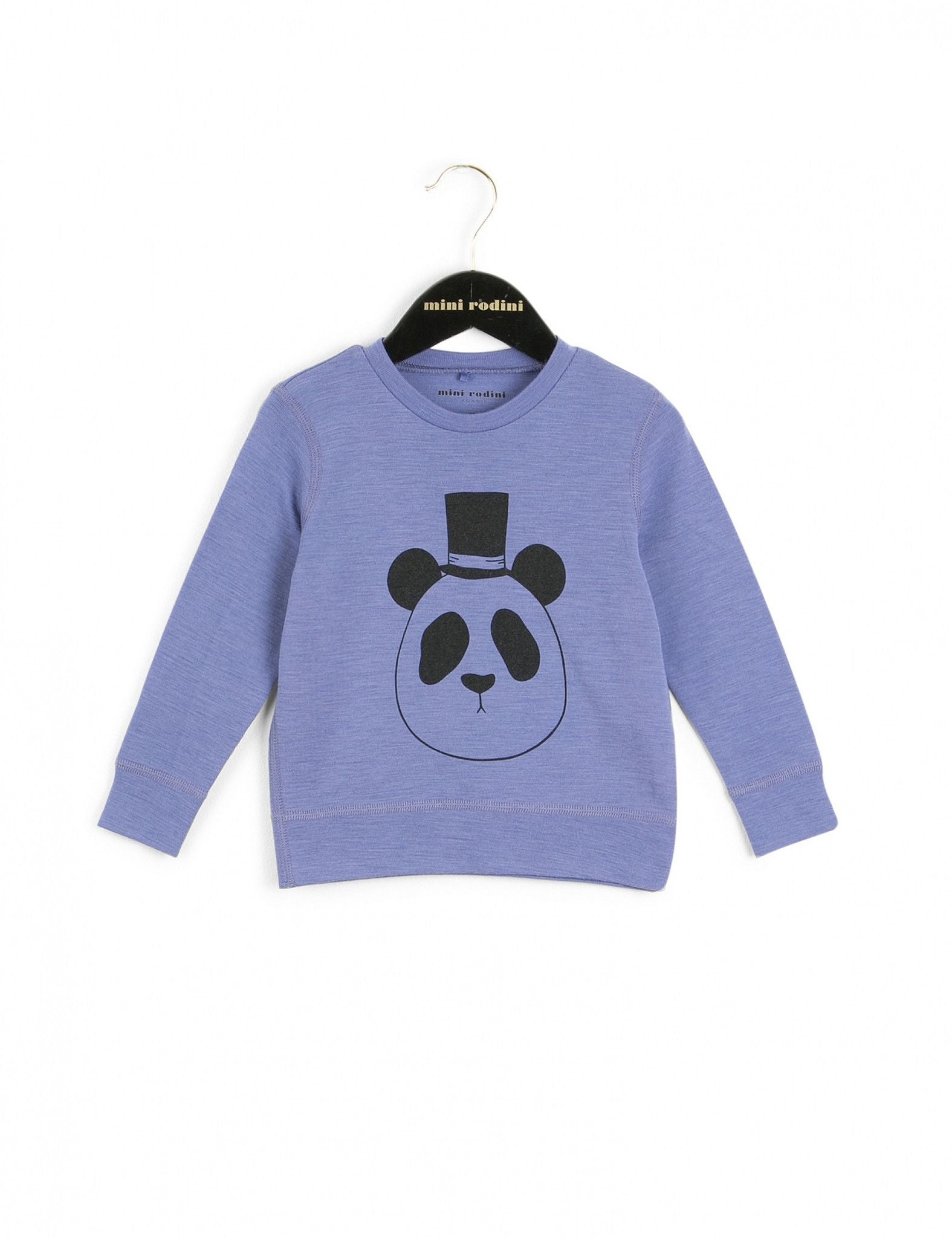Panda Wool Blue Base Layer Shirt - CÉMAROSE | Children's Fashion Store - 1