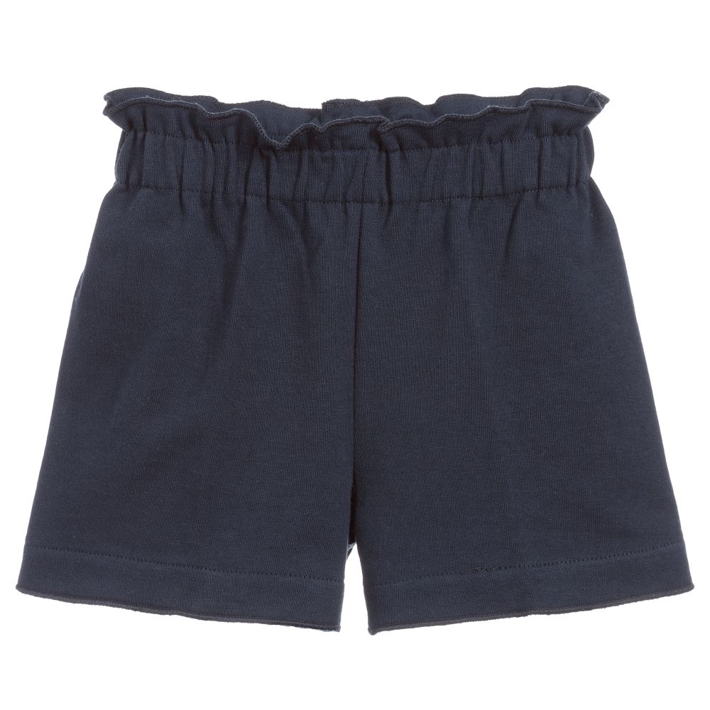 Girls Navy Jersey Cotton Shorts