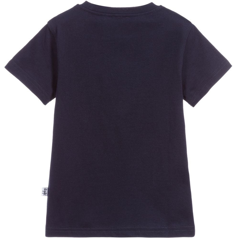 Boys & Girls Dark Blue Cotton T-shirt