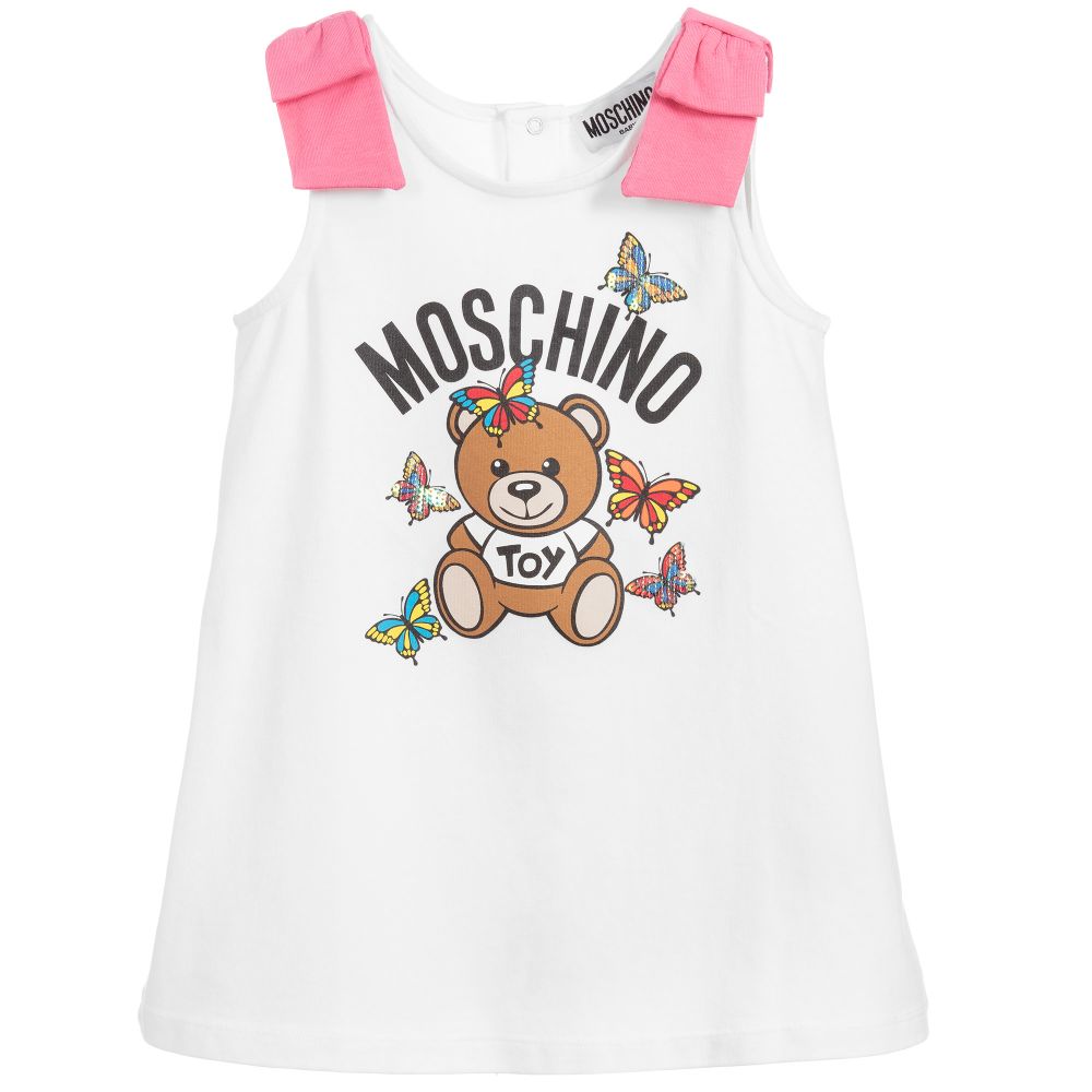 Baby Girls White Butterfly Cotton Dress