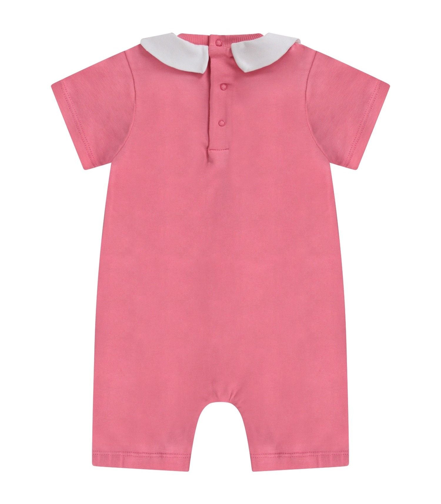 Baby Girls Dark Pink Logo Babysuit