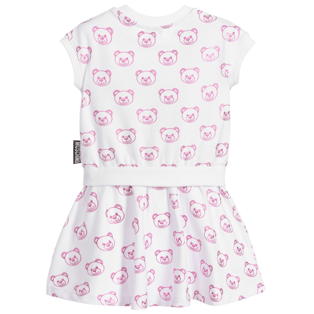 Girls White Cotton Dress