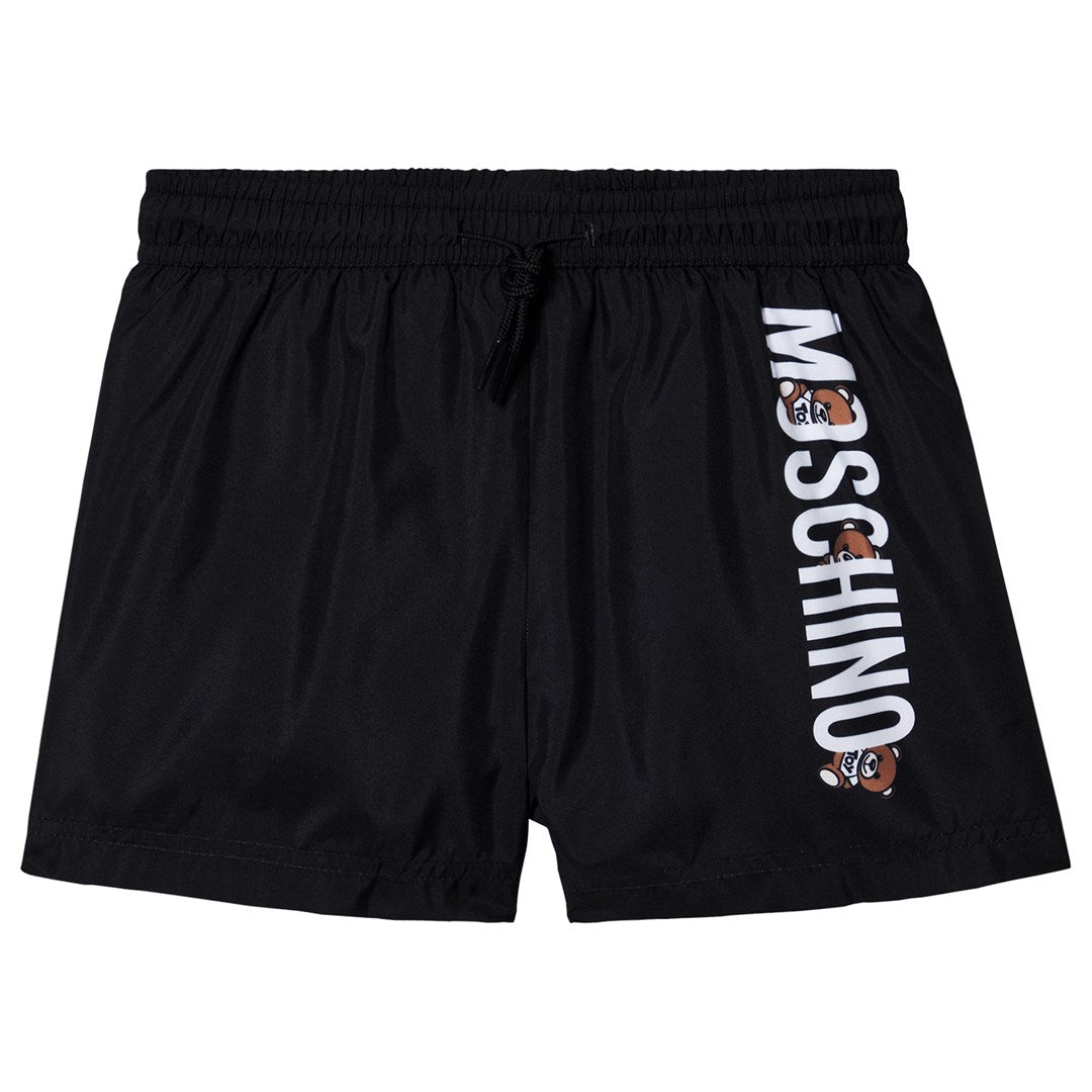 Boys Black Logo Swim Shorts