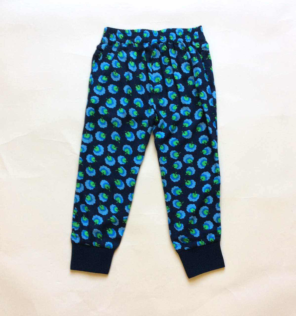 Girls Blue Cotton Allover Printed Trouser - CÉMAROSE | Children's Fashion Store - 1
