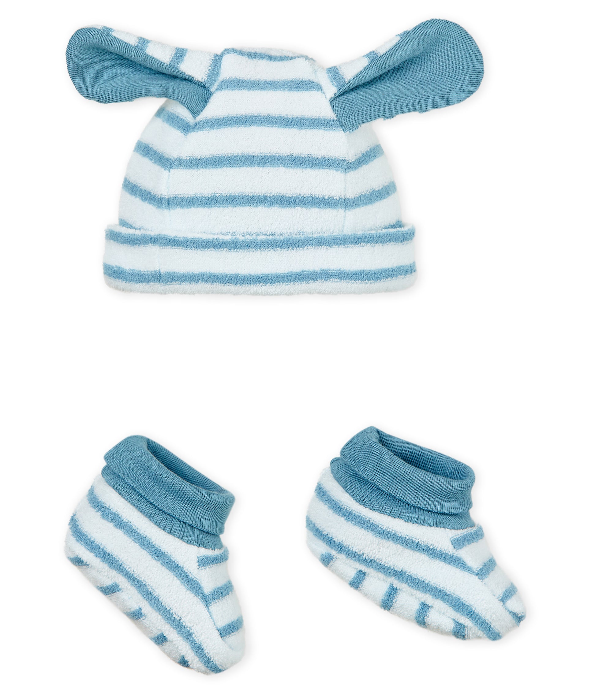 Baby Boys Blue Hat & Shoes Sets