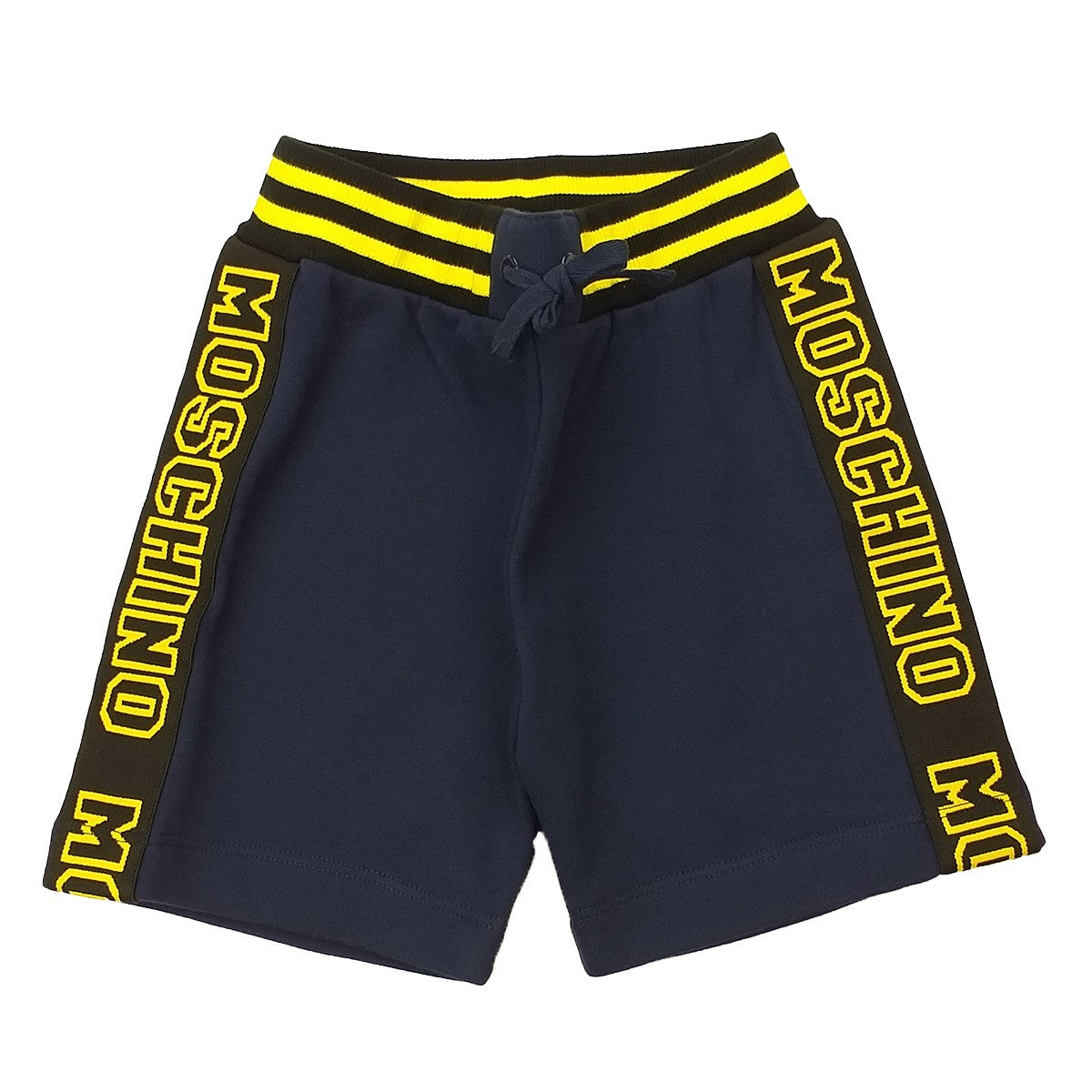 Boys Navy Logo Cotton Shorts